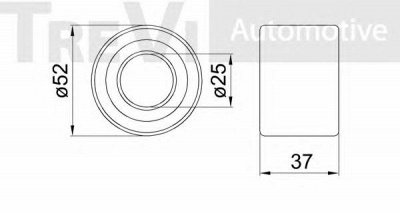 TREVI AUTOMOTIVE wb2152 -  Комплект подшипника ступицы колеса